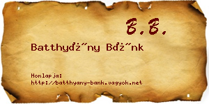 Batthyány Bánk névjegykártya